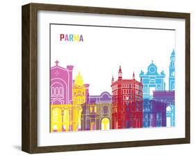 Parma Skyline Pop-paulrommer-Framed Art Print