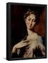 Parmigianino (Madonna with the long neck, detail: head of the Madonna) Art Poster Print-null-Framed Poster