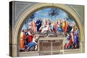 Parnassus and the Disputa, Stanza Della Segnatura, Print by Giovanni Volpato and Raphael Morghen-Raphael-Stretched Canvas