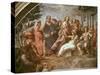 Parnassus (Homer, Dante and Virgil)-Raphael-Stretched Canvas