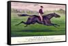 Parole: Brown Gelding, by Imp. Leamington, Dam Maiden by Lexington-Currier & Ives-Framed Stretched Canvas