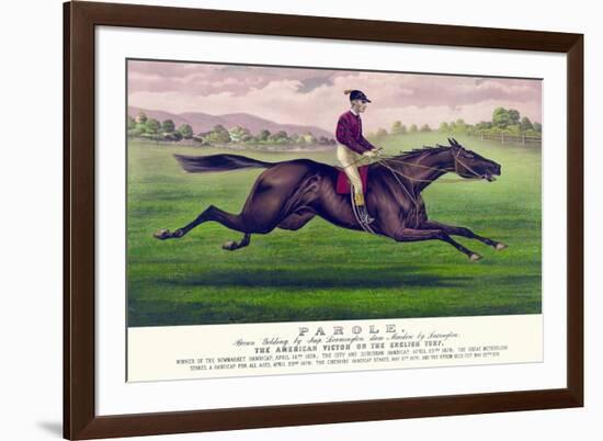 Parole: Brown Gelding, by Imp. Leamington, Dam Maiden by Lexington-Currier & Ives-Framed Premium Giclee Print