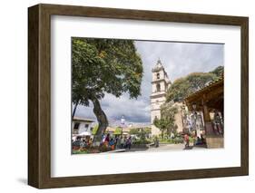 Paroquia de San Francisco de Assisi church and town square, Valle de Bravo, Mexico, North America-Peter Groenendijk-Framed Photographic Print