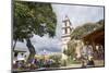 Paroquia de San Francisco de Assisi church and town square, Valle de Bravo, Mexico, North America-Peter Groenendijk-Mounted Photographic Print