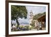 Paroquia de San Francisco de Assisi church and town square, Valle de Bravo, Mexico, North America-Peter Groenendijk-Framed Photographic Print