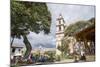 Paroquia de San Francisco de Assisi church and town square, Valle de Bravo, Mexico, North America-Peter Groenendijk-Mounted Photographic Print