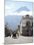 Parque Central, Plaza, with the Volcano Vulcan Agua Behind, Antigua, Guatemala-Wendy Connett-Mounted Photographic Print