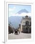 Parque Central, Plaza, with the Volcano Vulcan Agua Behind, Antigua, Guatemala-Wendy Connett-Framed Photographic Print