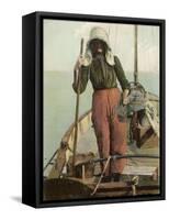 Parqueuse d'Huitres, Oyster Gatherer, of Arcachon in South- West France-null-Framed Stretched Canvas