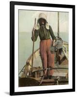 Parqueuse d'Huitres, Oyster Gatherer, of Arcachon in South- West France-null-Framed Photographic Print