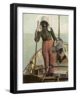 Parqueuse d'Huitres, Oyster Gatherer, of Arcachon in South- West France-null-Framed Photographic Print