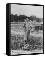 Parqueuse d'Huitres, Oyster Gatherer, of Cap Ferret Near Arcachon in South- West France-null-Framed Stretched Canvas