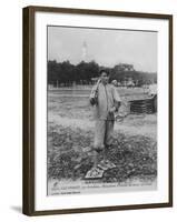 Parqueuse d'Huitres, Oyster Gatherer, of Cap Ferret Near Arcachon in South- West France-null-Framed Photographic Print