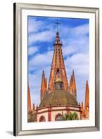 Parroquia Archangel Church. Aldama Street, San Miguel de Allende, Mexico.-William Perry-Framed Premium Photographic Print