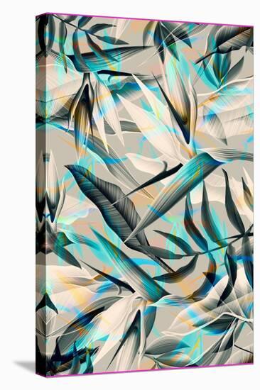 Parrot Flower-The Tropic Vibe-Stretched Canvas