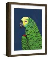 Parrot Head Navy-Pamela Munger-Framed Art Print