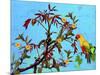 Parrot in Garden 2-Ata Alishahi-Mounted Giclee Print