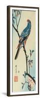 Parrot on a Branch-Ando Hiroshige-Framed Giclee Print