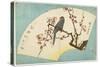 Parrot on a Flowering Plum, Mid 19th Century-Utagawa Hiroshige-Stretched Canvas