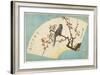 Parrot on a Flowering Plum, Mid 19th Century-Utagawa Hiroshige-Framed Giclee Print