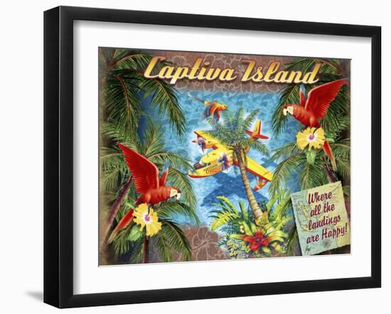 Parrot Palm Clipper-James Mazzotta-Framed Giclee Print