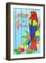 Parrot Party II-Andi Metz-Framed Art Print