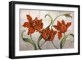 Parrot Tulips-John Zaccheo-Framed Giclee Print