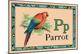 Parrot-null-Mounted Art Print