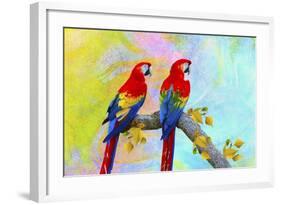 Parrots 87A-Ata Alishahi-Framed Giclee Print