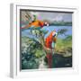 Parrots at Bay II-Jane Slivka-Framed Premium Giclee Print