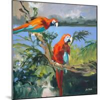 Parrots at Bay II-Jane Slivka-Mounted Art Print
