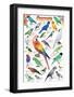 Parrots-null-Framed Art Print