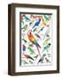 Parrots-null-Framed Art Print