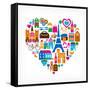 Pars Love - With Set Of Icons-Marish-Framed Stretched Canvas