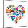 Pars Love - With Set Of Icons-Marish-Mounted Premium Giclee Print