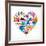 Pars Love - With Set Of Icons-Marish-Framed Premium Giclee Print