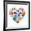 Pars Love - With Set Of Icons-Marish-Framed Premium Giclee Print