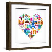 Pars Love - With Set Of Icons-Marish-Framed Art Print