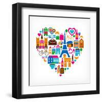 Pars Love - With Set Of Icons-Marish-Framed Art Print