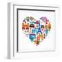 Pars Love - With Set Of Icons-Marish-Framed Art Print