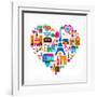 Pars Love - With Set Of Icons-Marish-Framed Art Print