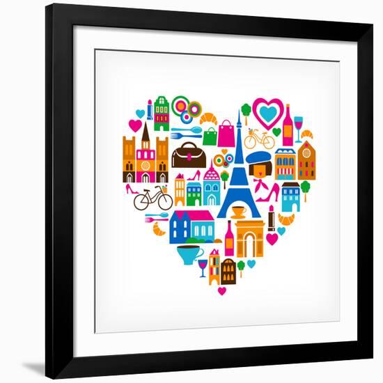 Pars Love - With Set Of Icons-Marish-Framed Art Print