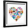 Pars Love - With Set Of Icons-Marish-Framed Art Print