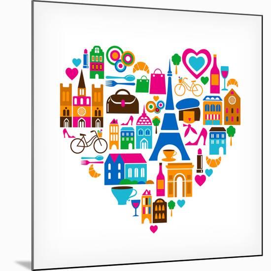 Pars Love - With Set Of Icons-Marish-Mounted Art Print