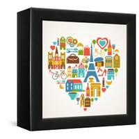 Pars Love - With Set Of Icons-Marish-Framed Stretched Canvas