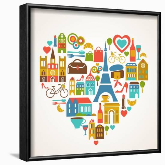 Pars Love - With Set Of Icons-Marish-Framed Art Print