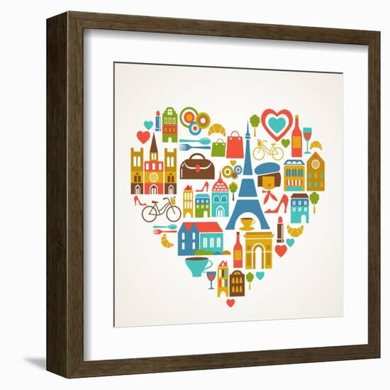 Pars Love - With Set Of Icons-Marish-Framed Art Print