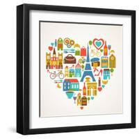 Pars Love - With Set Of Icons-Marish-Framed Art Print