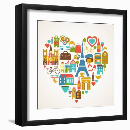 Pars Love - With Set Of Icons-Marish-Framed Art Print