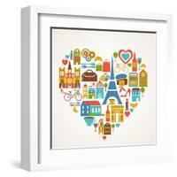 Pars Love - With Set Of Icons-Marish-Framed Art Print